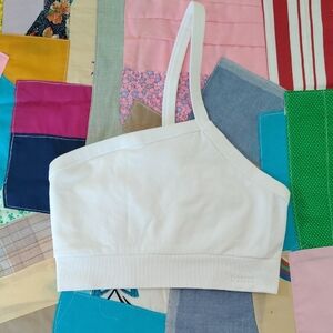 Pink By Victoria's Secret White One-Shoulder Bralette